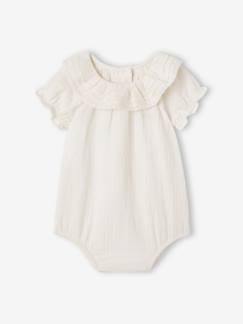 Baby-Body-Romper voor pasgeborene met kraag met ruches
