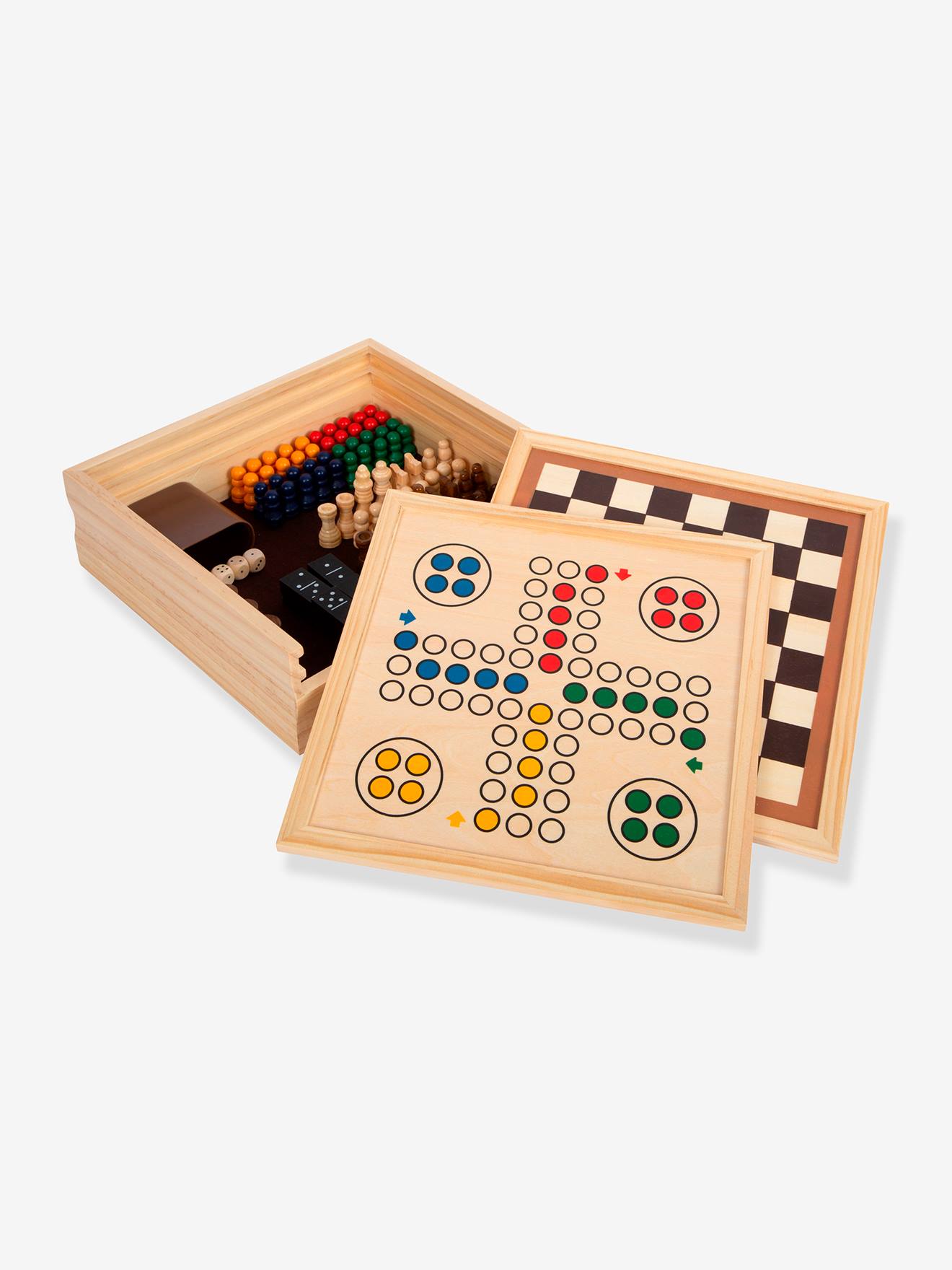 Spelverzameling voor kinderen 7 KLASSIEKERS van hout small foot® hout