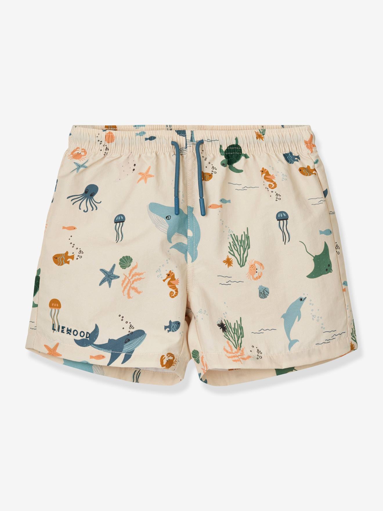 Zwemshort met Aiden LIEWOOD-print beige afbeelding