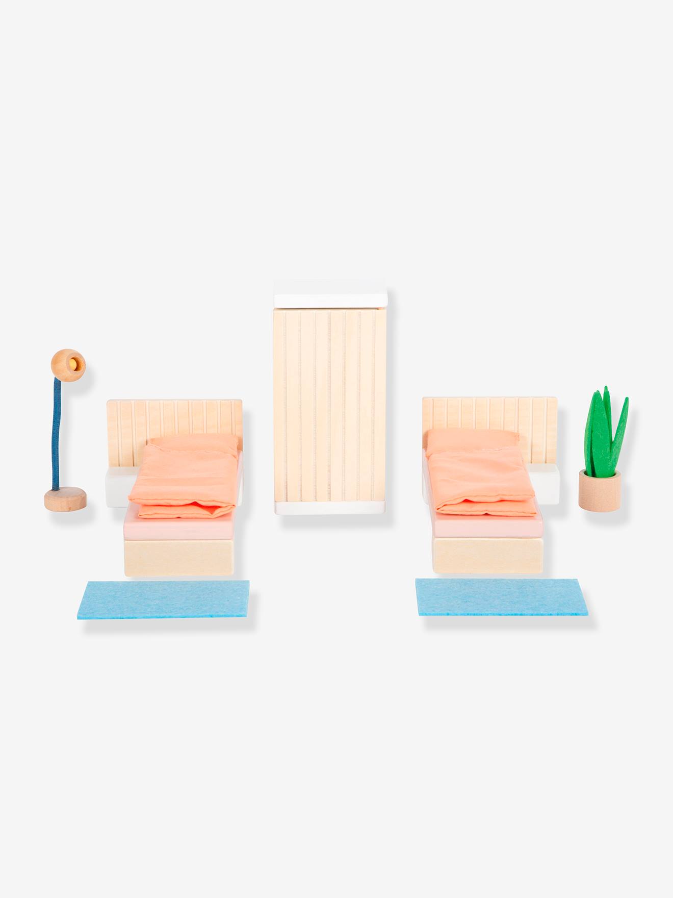 Inrichting voor kinderpoppenhuis SLAAPKAMER small foot® meerkleurig