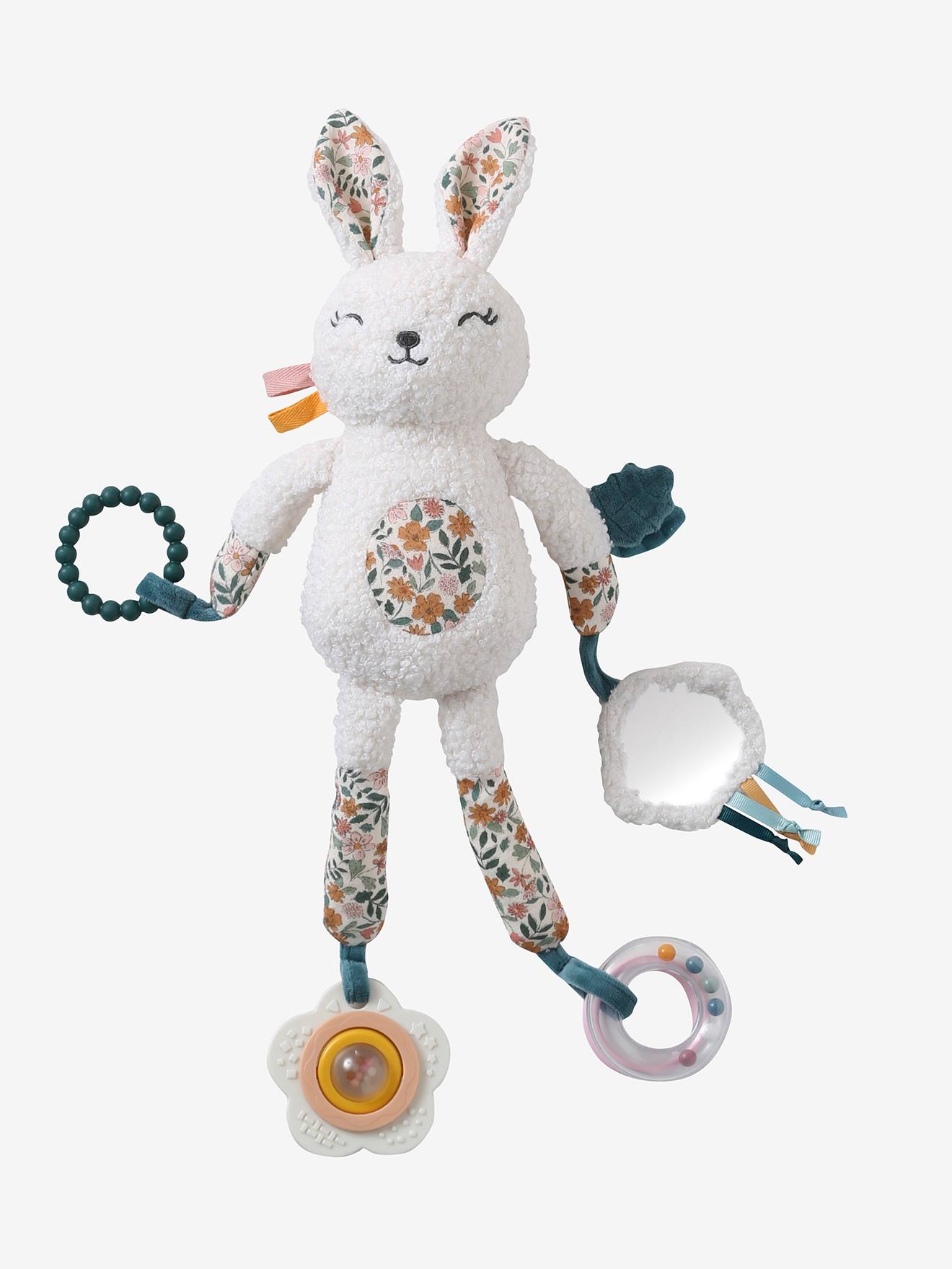 Kleine activiteitenknuffel giraf RETRO FLOWERS geel afbeelding