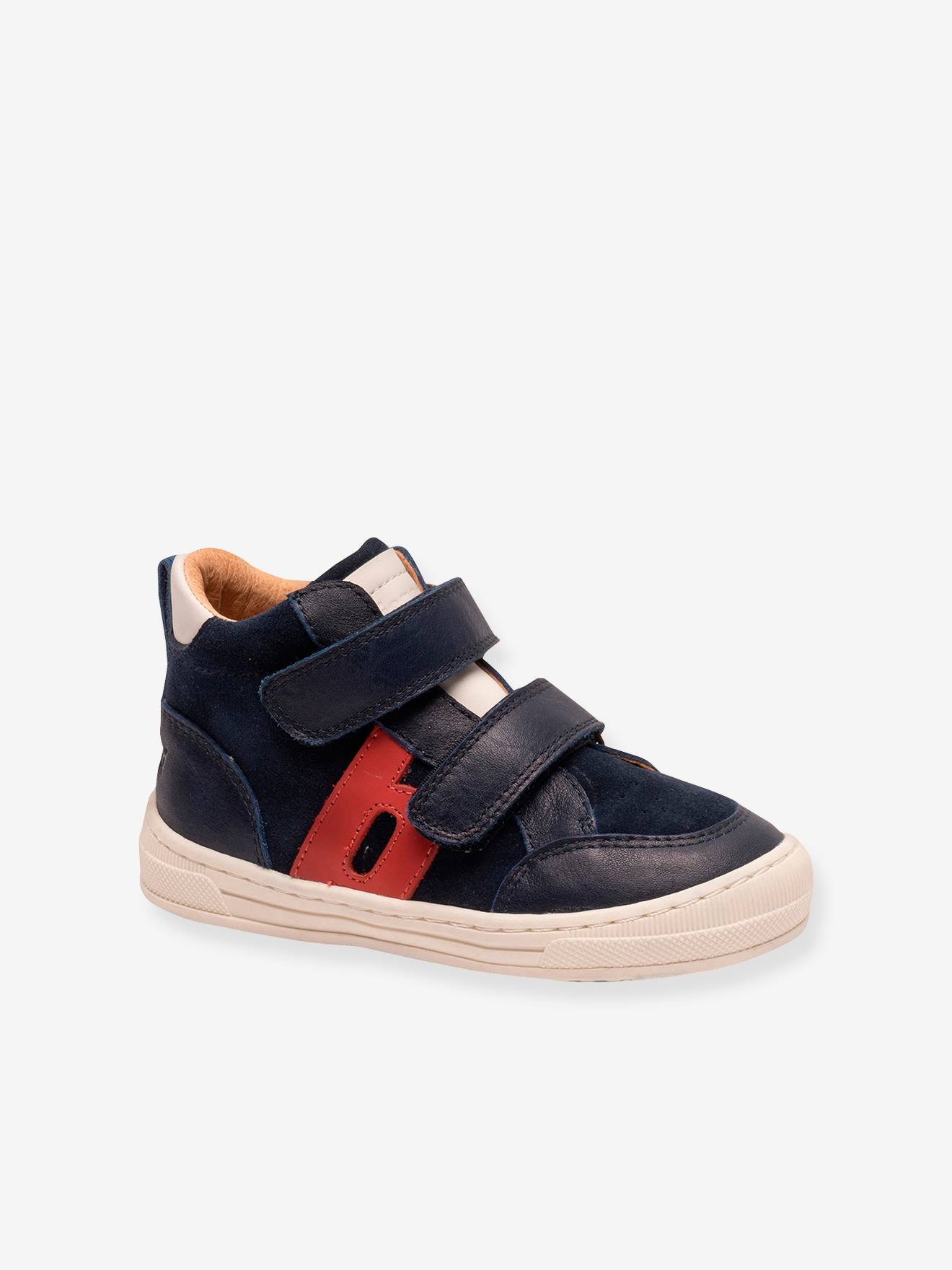 Hoge sneakers voor kinderen DYLAN BISGAARD marineblauw afbeelding