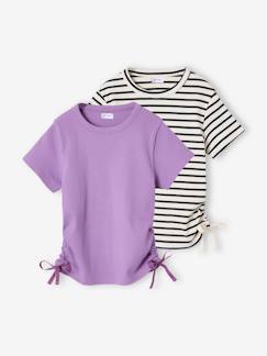 Meisje-Set van 2 meisjesshirts met trekkoord JONEN