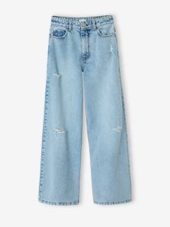 Meisje-Meisjesjeans met destroyed effect JONEN
