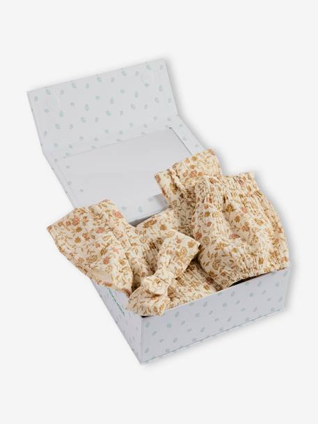 Cadeauset met jurk + broekje + haarband voor baby ecru - vertbaudet enfant 