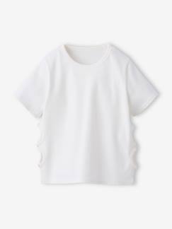 Meisje-T-shirt voor meisjes met ajourdetails aan de zijkanten JONEN