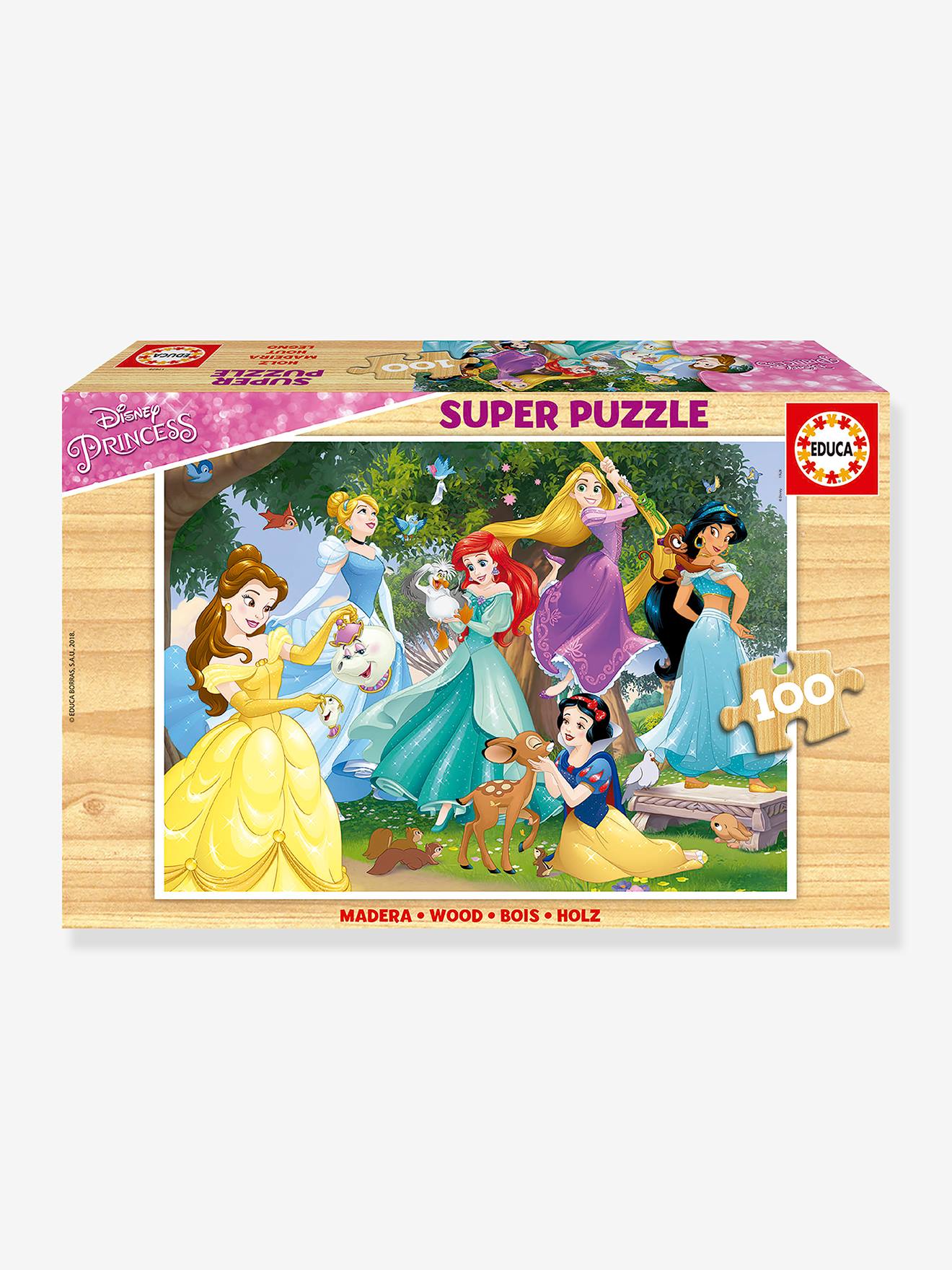 Super houten puzzel 100p Disney prinses EDUCA meerkleurig afbeelding