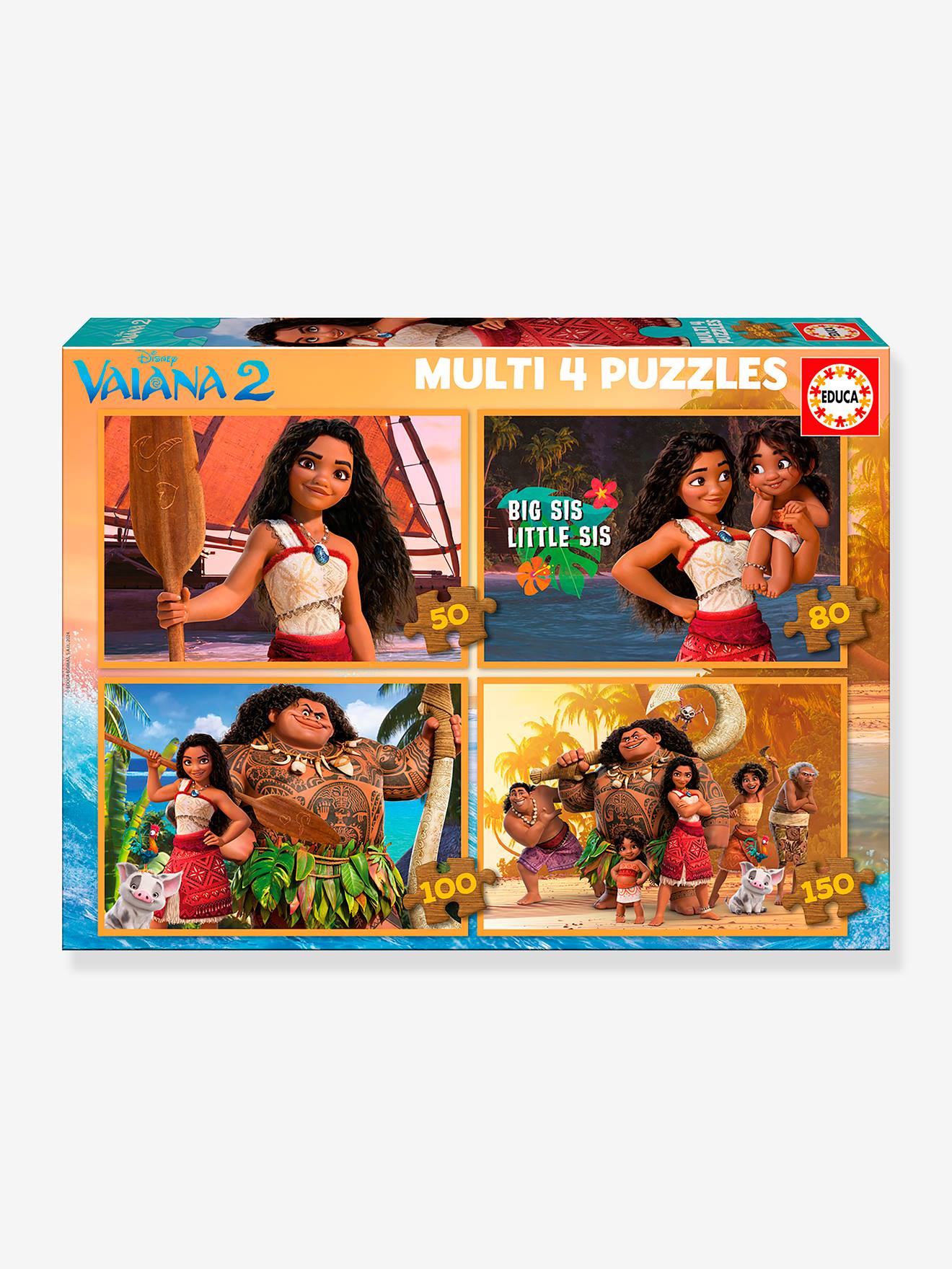 4-in-1 progressief Disney Vaiana 2 50/150 EDUCA meerkleurig afbeelding