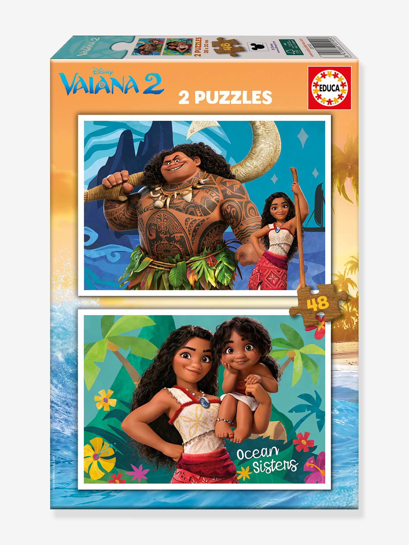 2 x 48 stuks Disney Vaiana 2 EDUCA meerkleurig afbeelding