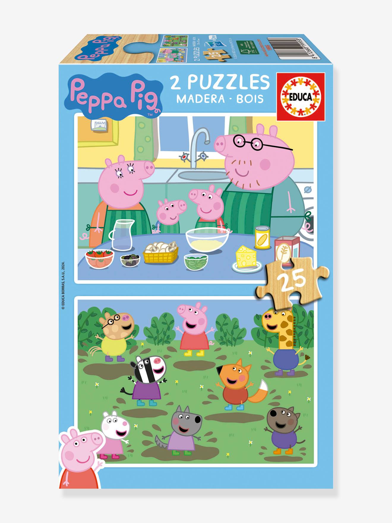 Puzzel 2*25p Peppa Pig EDUCA meerkleurig afbeelding