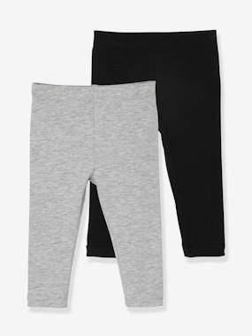 Set van 2 lange baby-leggings meisje zwart + grijs chiné kopen? Lees eerst dit