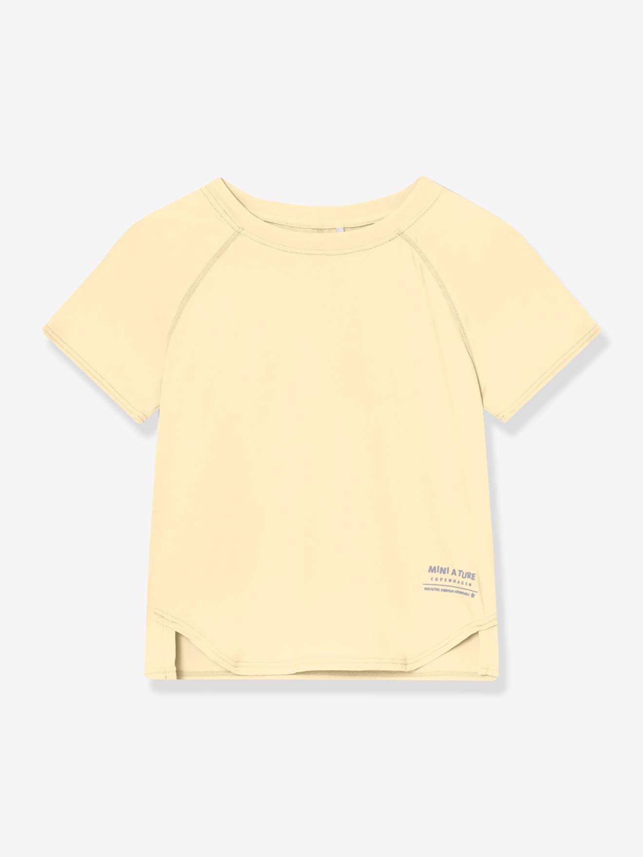 Praktisch T-shirt met verkoelend effect MATBJERGI MINI A TURE pastelgeel afbeelding