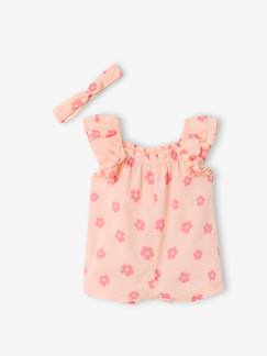 Baby-Salopette, jumpsuit-Babyromper van katoenen voile