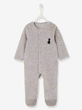 Fluwelen baby-pyjama bio fantasie rug grijs chiné. kopen? Lees eerst dit