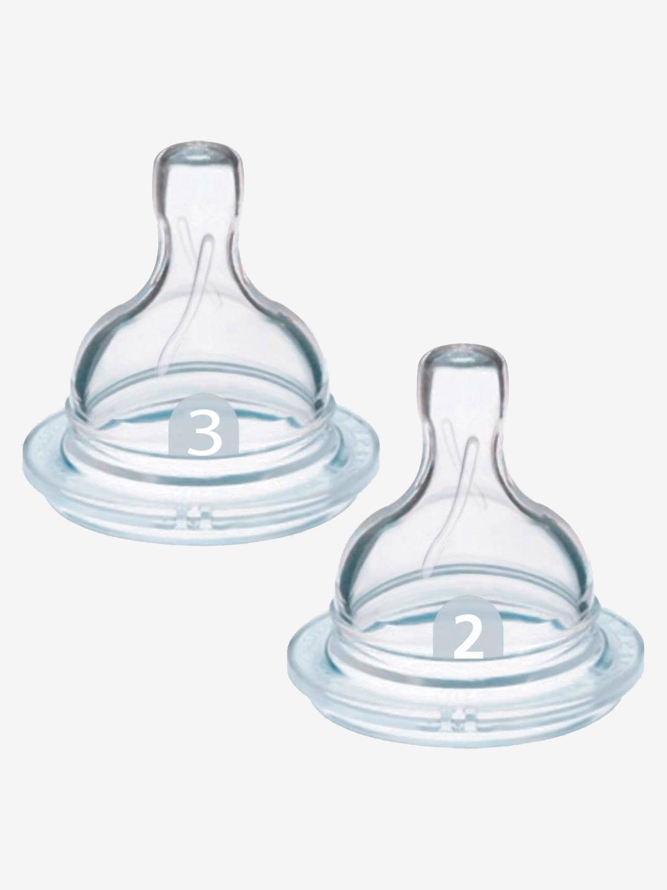 Set van 2 Philips AVENT spenen voor fles met brede hals xx-wit