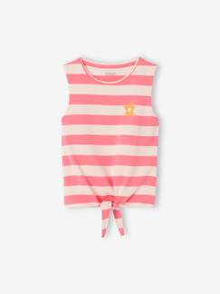 -Bedrukte tanktop met knoop voor meisjes
