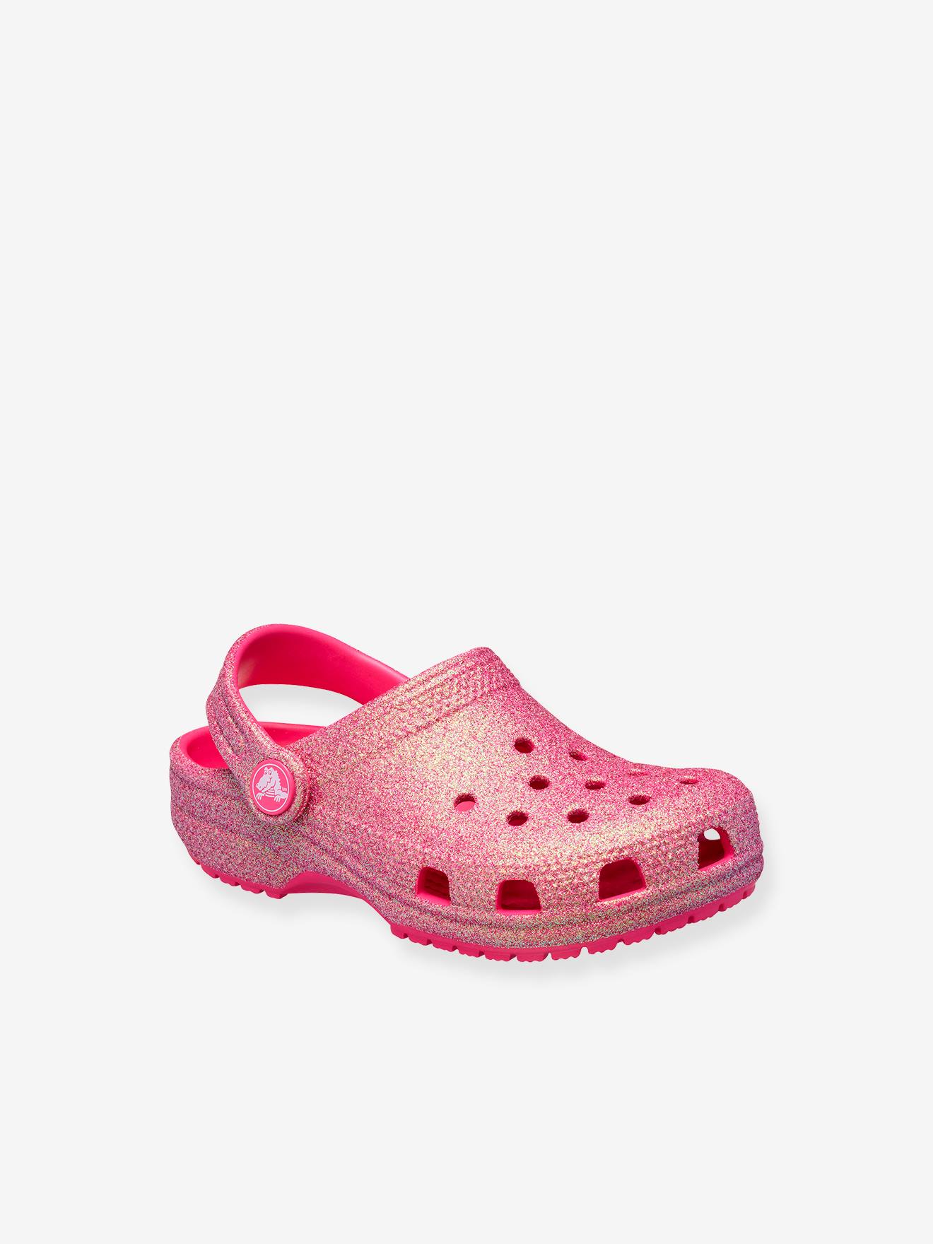 Baby Crocs Classic Iridescent Glitte rozen