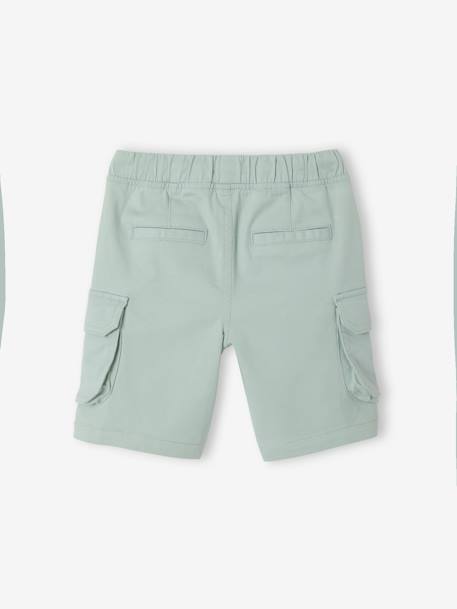 Gemakkelijk aan en uit te trekken battle short voor jongens beige+kaki+marineblauw+mintgroen - vertbaudet enfant 