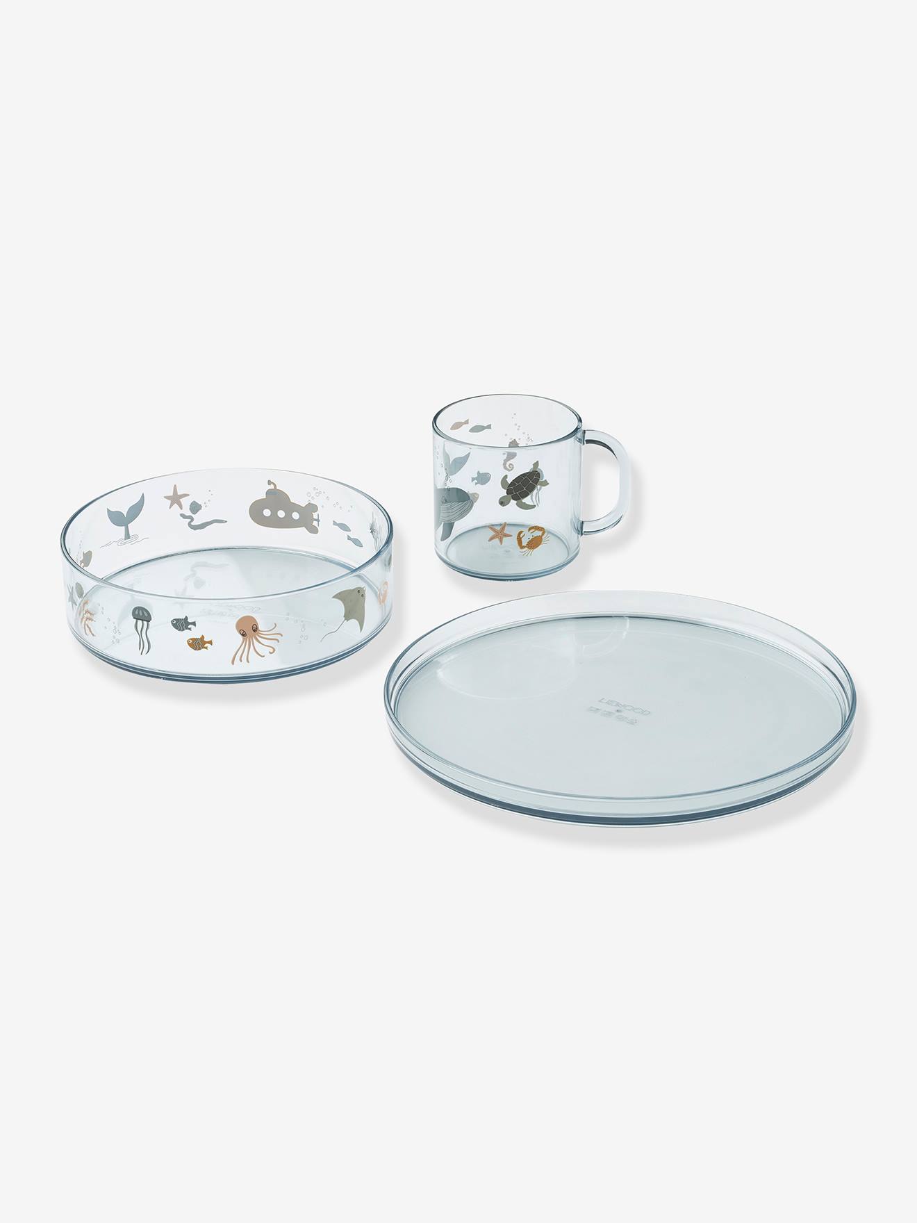 Set maaltijd in tritan met Siva LIEWOOD print blauw afbeelding