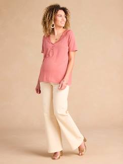 -Zwangerschapsshirt voor/achter met macramé hals ENVIE DE FRAISE