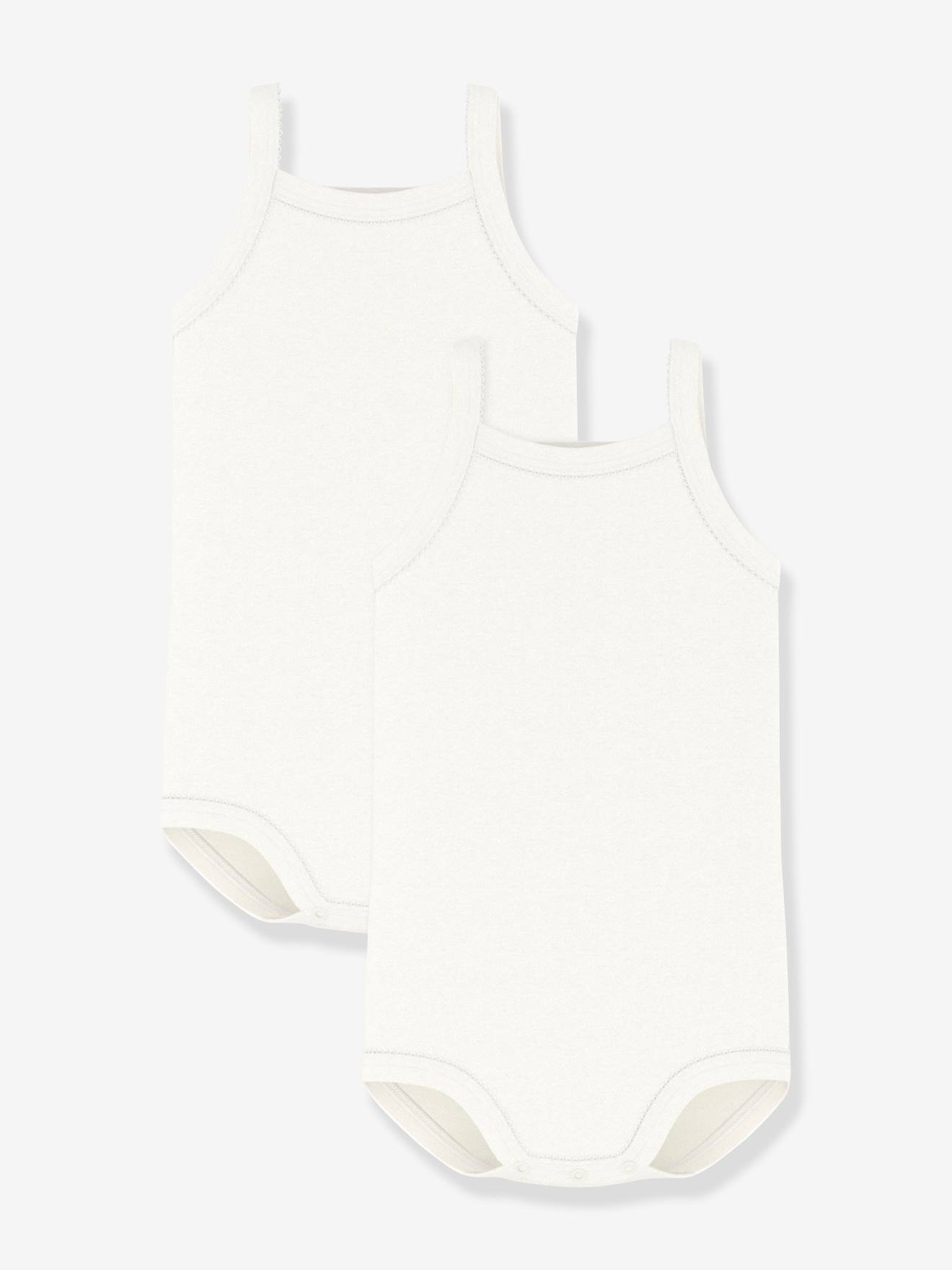 Set van 2 hemdjes PETIT BATEAU wit afbeelding