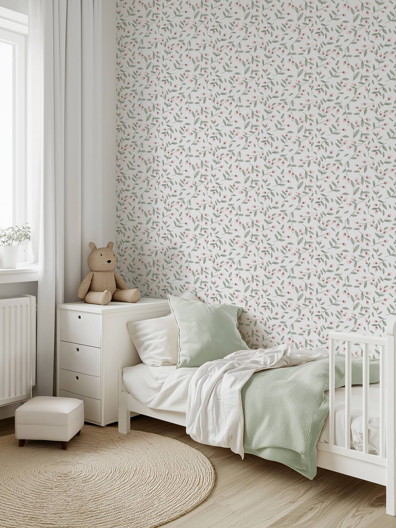 Vliesbehang Bloemenknoppen LILIPINSO meerkleurig afbeelding