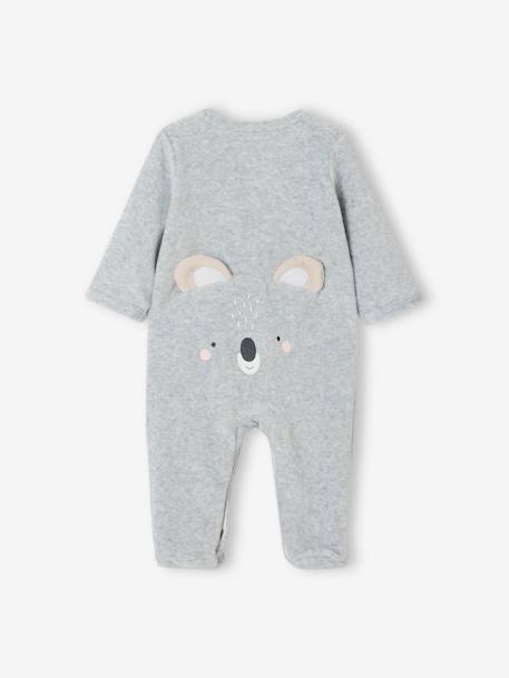 Fluwelen koala slaappakje baby gemêleerd grijs - vertbaudet enfant 