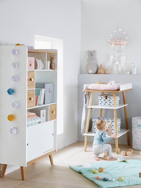 Verschoontafel CONFETTI wit/hout - vertbaudet enfant 