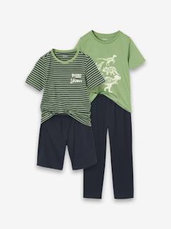 Jongens-2er-Set Jungen Schlafanzüge mit Recycling-Baumwolle, kurz & lang