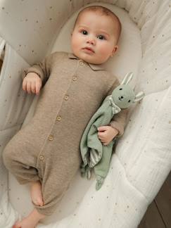 Baby-Salopette, jumpsuit-Set van wol en kasjmier + babyslofjes ENVIE DE FRAISE