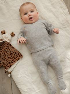 Baby-Broek, jean-Babyset ENVIE DE FRAISE van wol en kasjmier