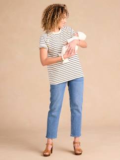 Zwangerschapskleding-T-shirt-Zwangerschaps- en voedings-T-shirt met strepen ENVIE DE FRAISE