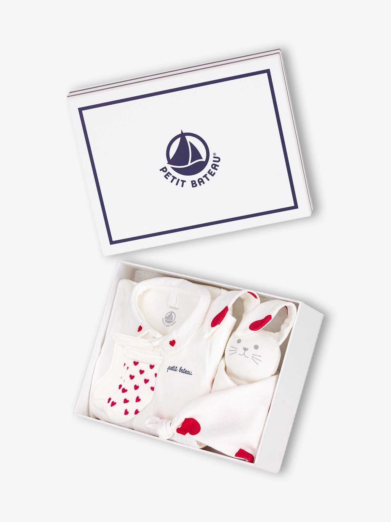 4-delige geboorteset PETIT BATEAU wit