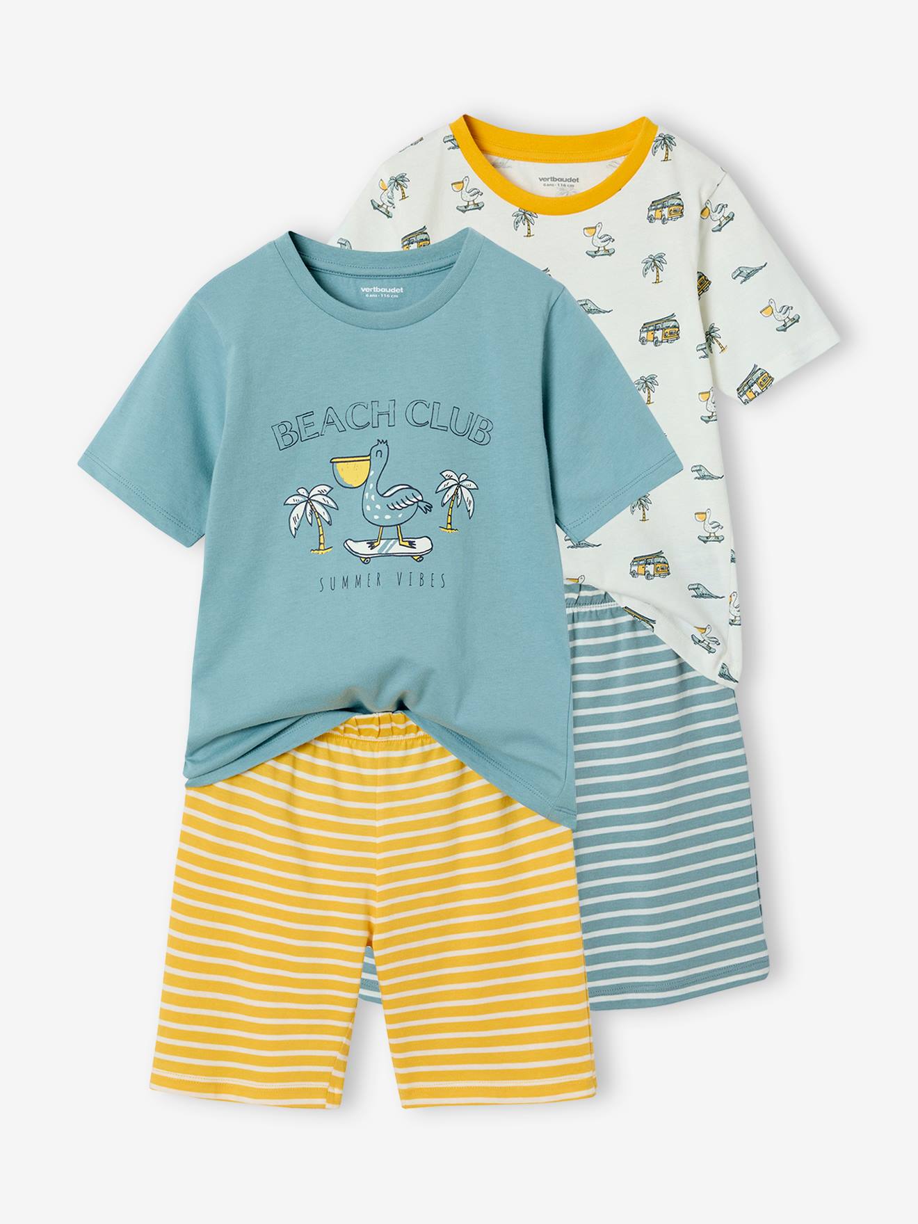 Set van 2 Pelican pyjamabroeken voor jongens goudgeel