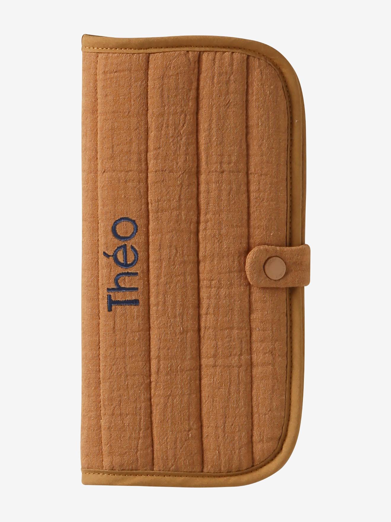 Hoes van katoenen gaas voor familiealbum okergeel