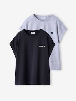 Meisje-Set van 2 T-shirts met korte mouwen voor meisjes