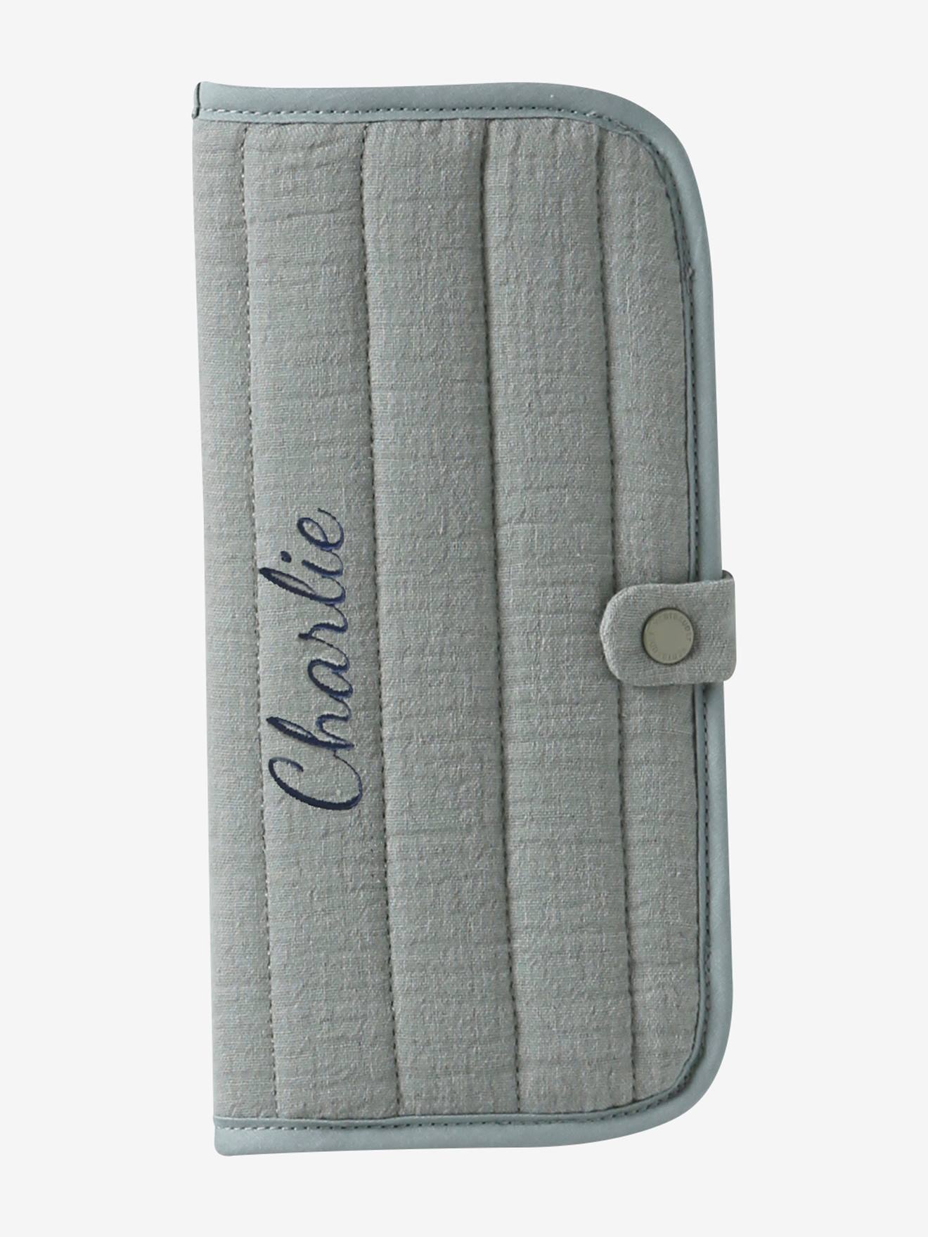 Hoes van katoenen gaas voor familiealbum saliegroen