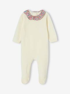 Baby-Pyjama, surpyjama-Pyjama van fluweel en Liberty-stof, te personaliseren ENVIE DE FRAISE