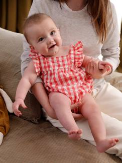 Baby-Salopette, jumpsuit-Geruit babyrompertje zonder mouwen