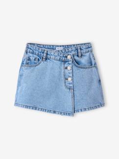 Meisje-Asymmetrische jeansrok voor meisjes JONEN
