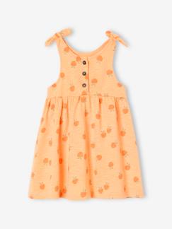 Baby-Rok, jurk-Gedrukte babyjurk met schouderbandjes