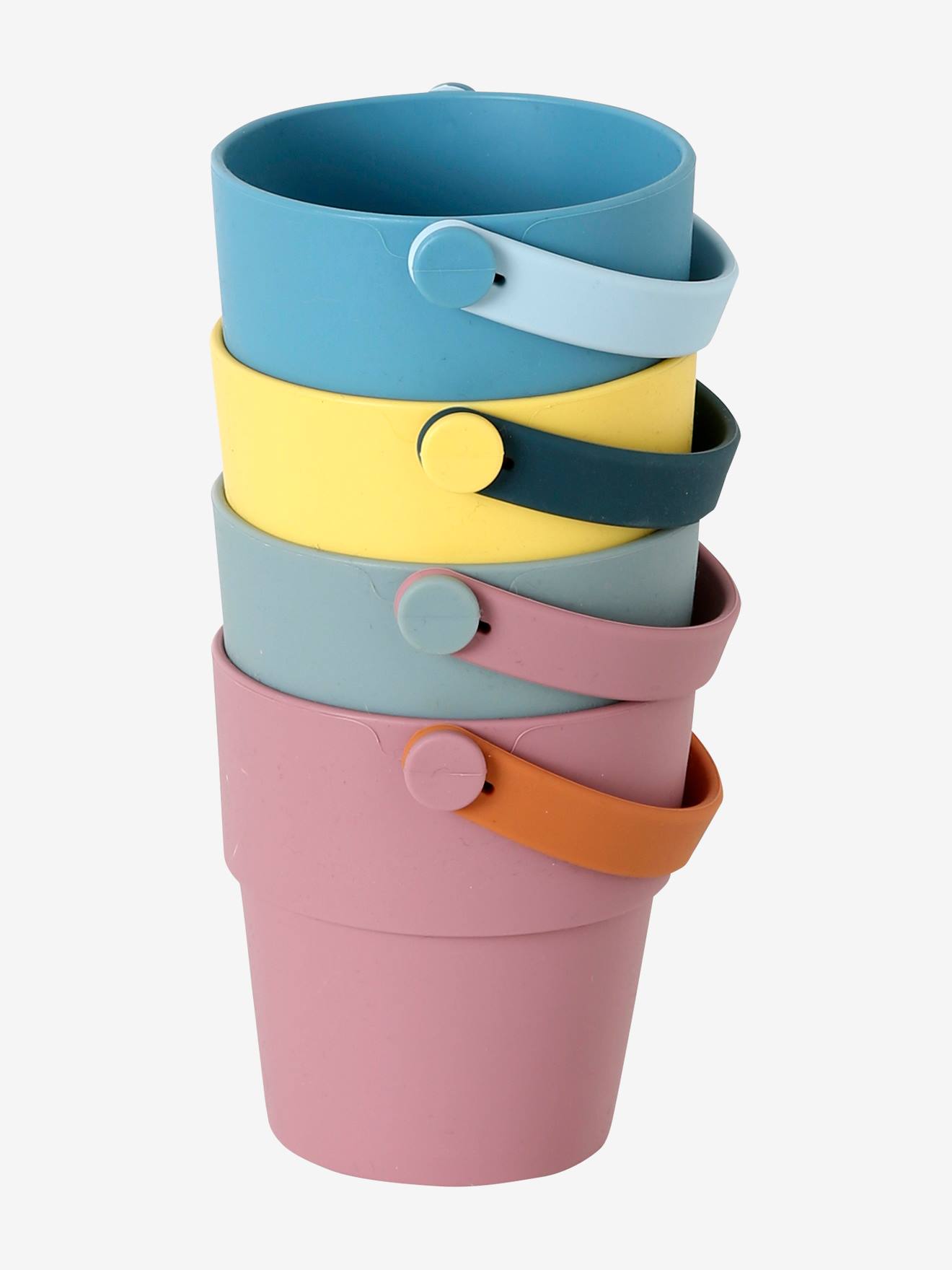 Set van 4 kleurrijke bademmers van siliconen meerkleurig