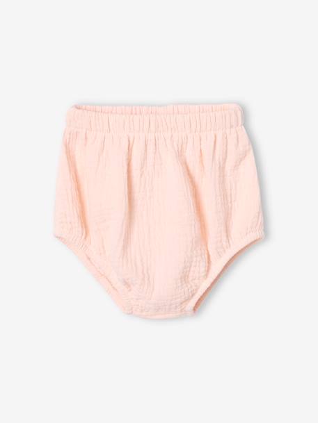 2-delige geboorteset: Liberty blouse en bloomer ENVIE DE FRAISE ecru - vertbaudet enfant 
