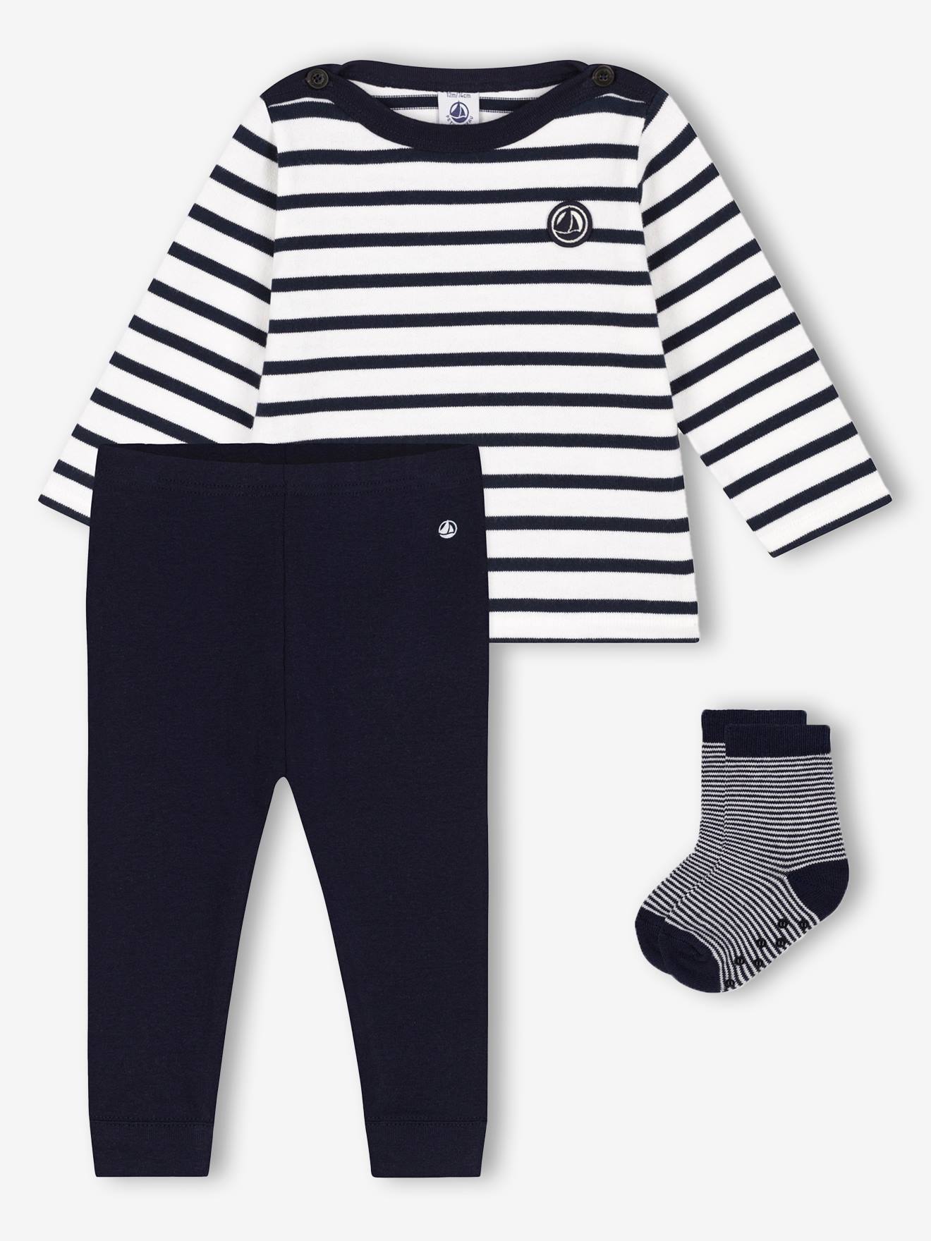 3-delige cadeauset voor baby's met sweater PETIT BATEAU wit