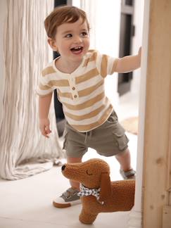 Baby-Short-Kort stijlvol babypakje in getextureerde fleece