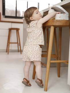 Baby-Short-Kort luipaardje in katoenen gaas voor baby's