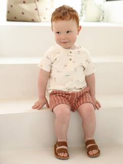 Baby-Gestreept babysweater van katoenen gaas