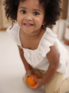 Baby-Overhemd, blouse-Babyblouse van katoenvoile