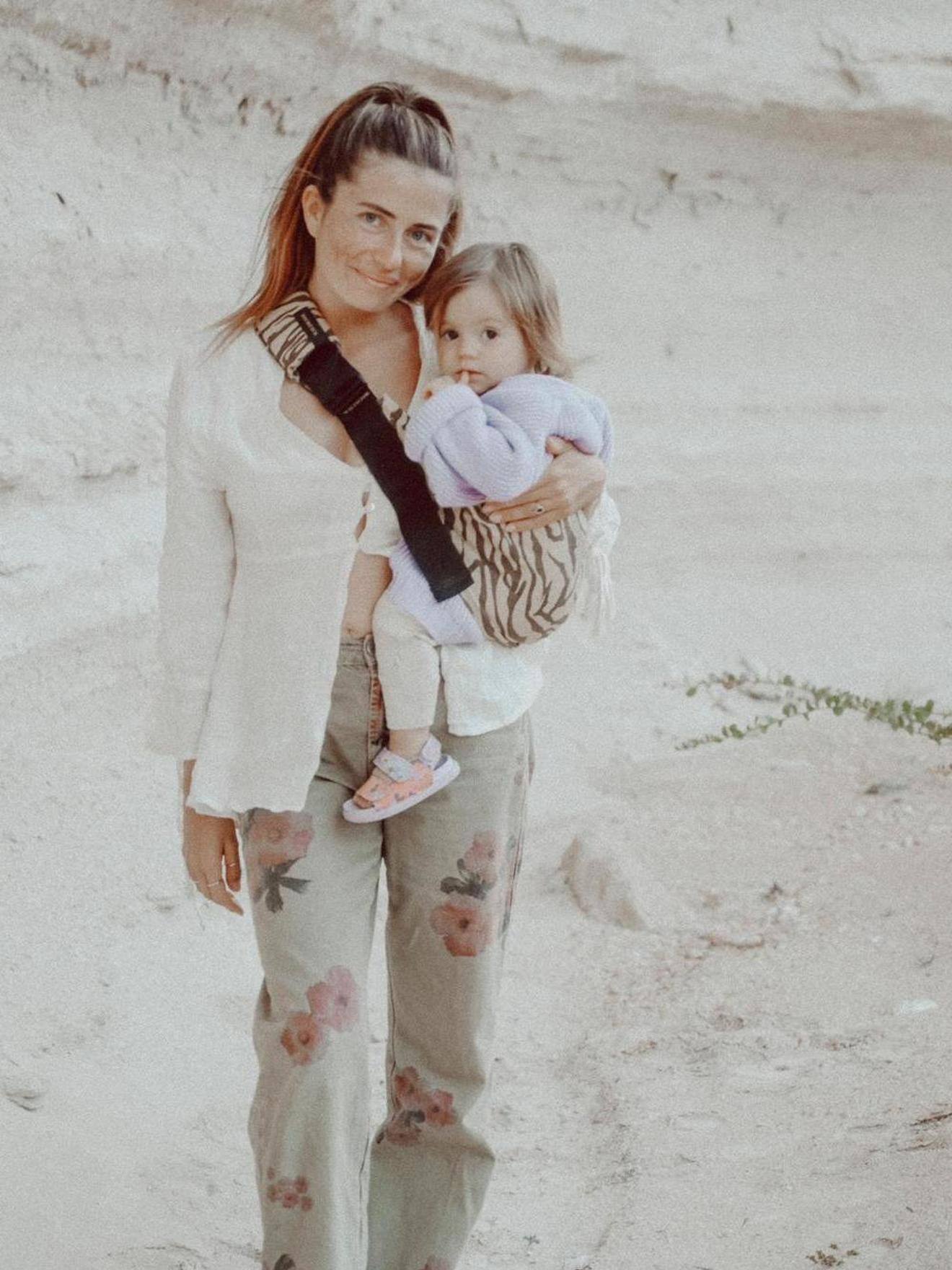 Draagzak voor baby's en kinderen 9 maanden - 4 jaar zwart, bedrukt