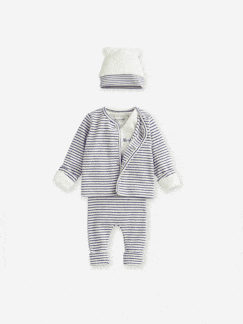 Baby-Babyset-Gemengde meegroeiset rompertje + legging + vest + muts